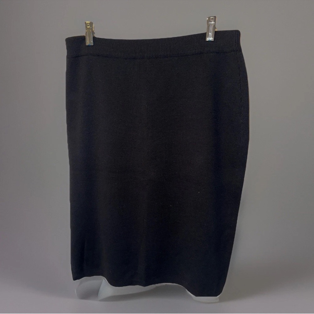 Dress Barn Black Knit Stretch Sweater Skirt Womens Size Large NWT